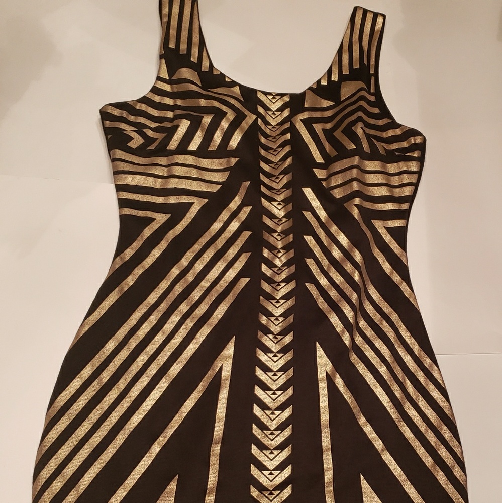 Charlotte Russe Black & Gold Dress
